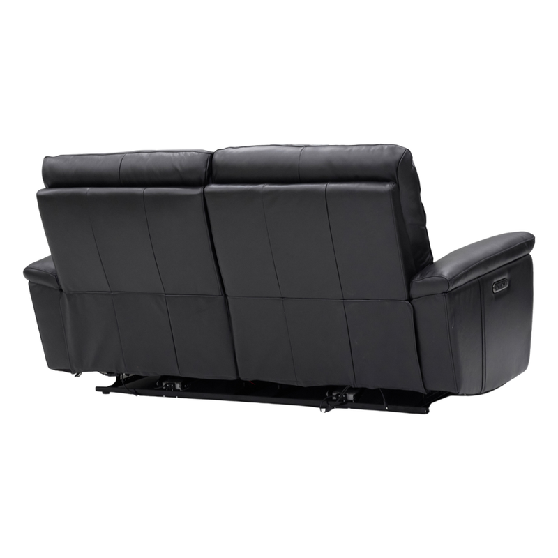 Patrick 3 Seater Electric Recliner Black Leather