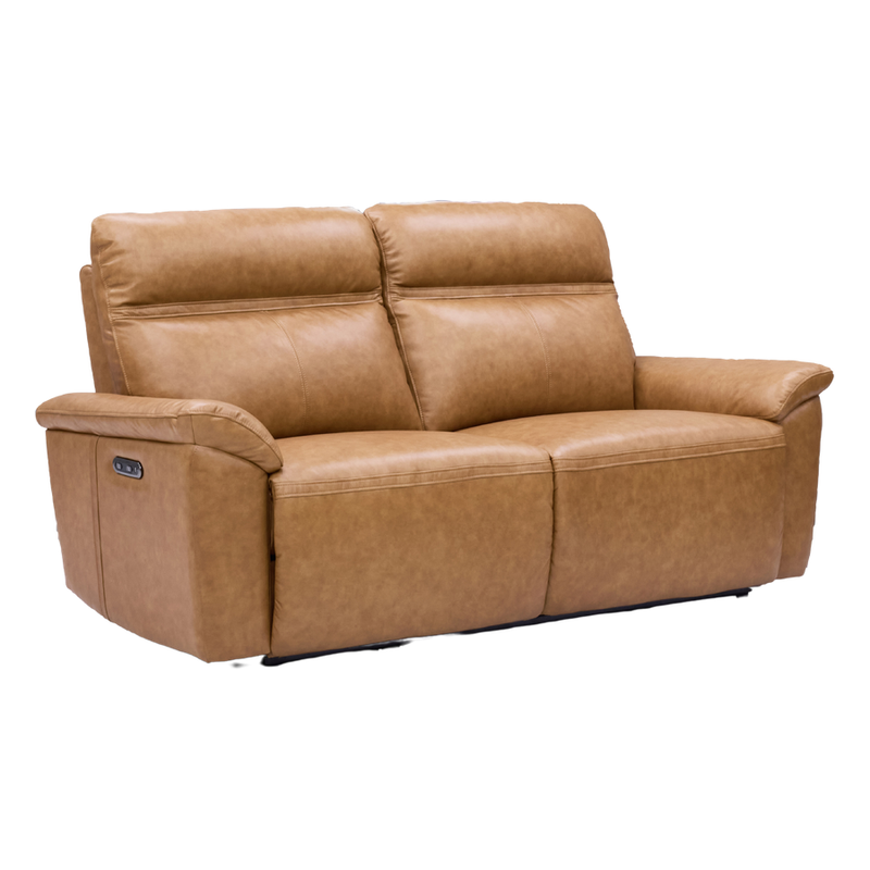Patrick 3 Seater Electric Recliner Caramel Leather