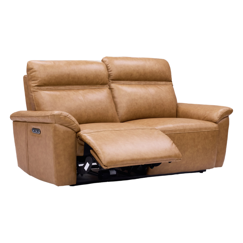 Patrick 3 Seater Electric Recliner Caramel Leather