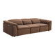 Rovella Modular 3 Seater Electric Recliner Chocolate Brown