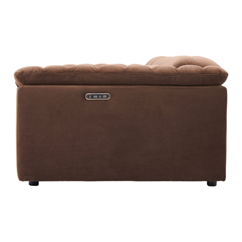 Rovella Modular 3 Seater Electric Recliner Chocolate Brown