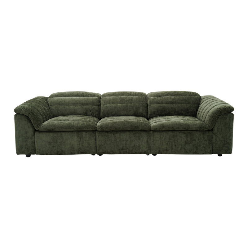 Rovella Modular 3 Seater Electric Recliner Moss Green
