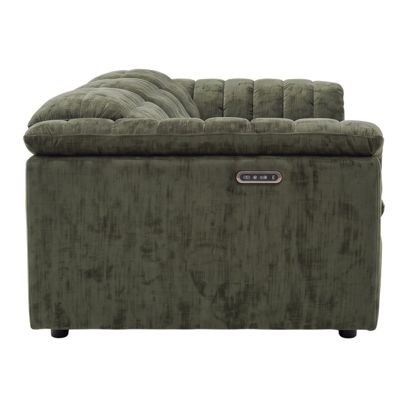 Rovella Modular 3 Seater Electric Recliner Moss Green