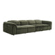 Rovella Modular 4 Seater Electric Recliner Moss Green
