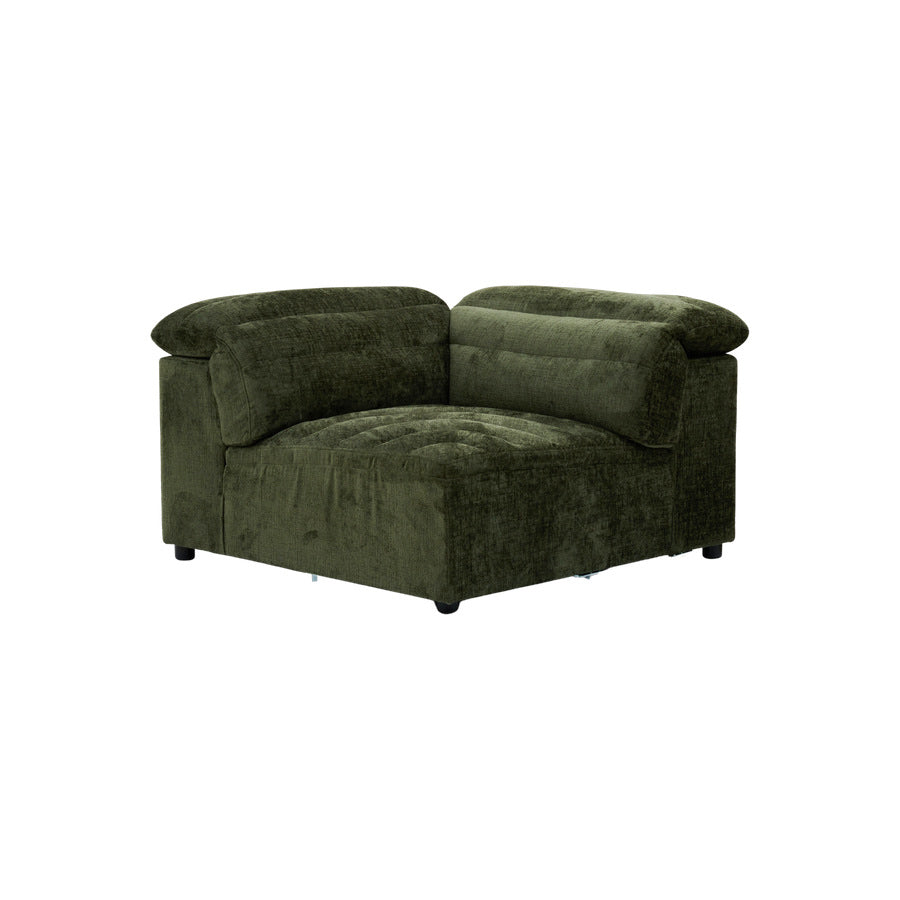 Rovella Corner Modular Lounge Piece Moss Green
