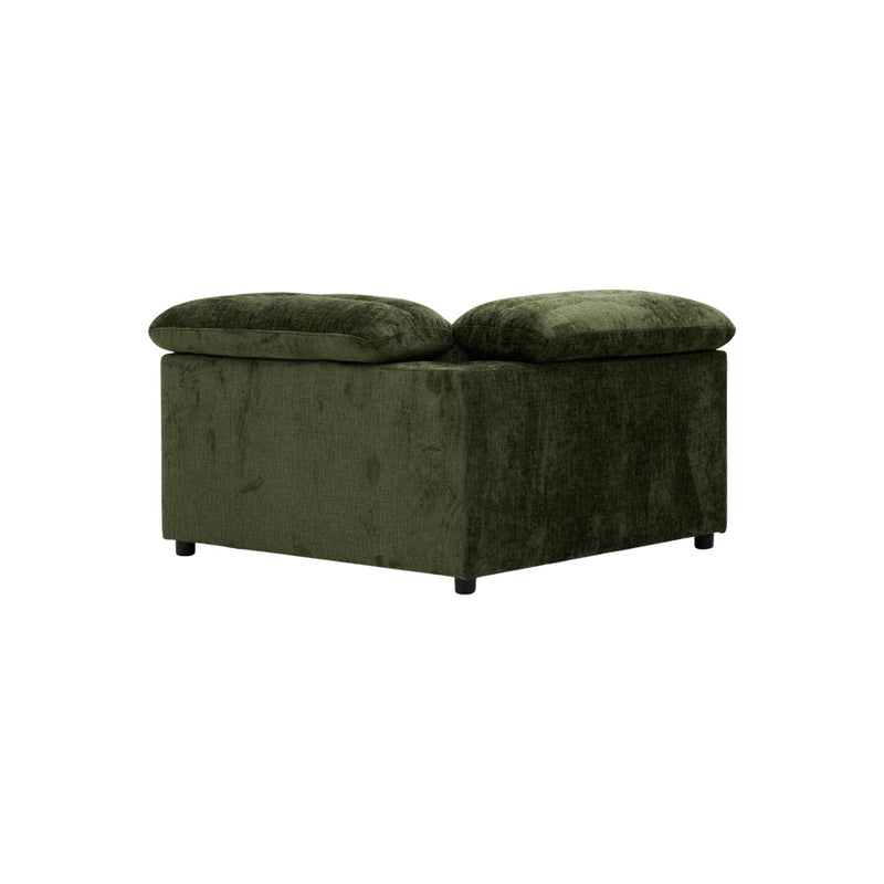 Rovella Corner Modular Lounge Piece Moss Green