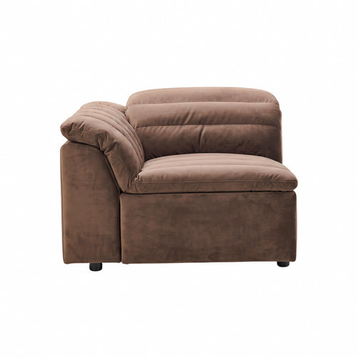 Rovella LH Arm Recliner Modular Piece Chocolate Brown
