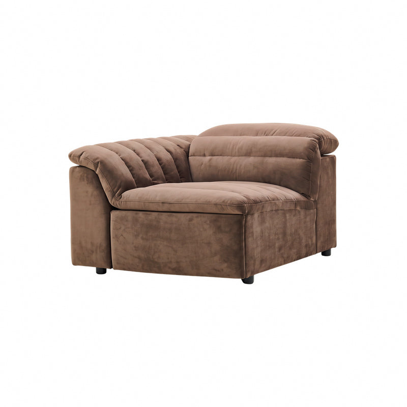 Rovella LH Arm Recliner Modular Piece Chocolate Brown