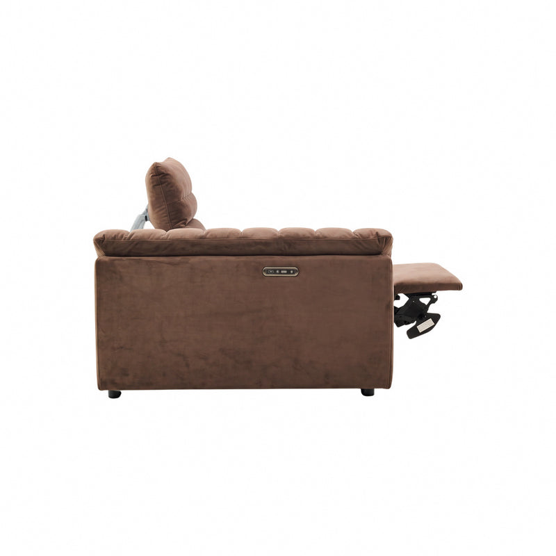 Rovella LH Arm Recliner Modular Piece Chocolate Brown