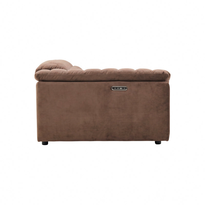 Rovella LH Arm Recliner Modular Piece Chocolate Brown