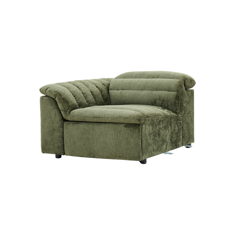 Rovella LH Arm Recliner Modular Piece Moss Green