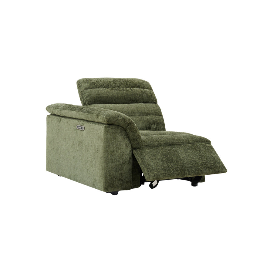 Rovella LH Arm Recliner Modular Piece Moss Green