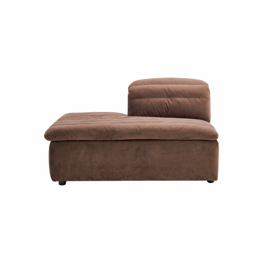 Rovella LH Chaise Modular Lounge Piece Chocolate Brown