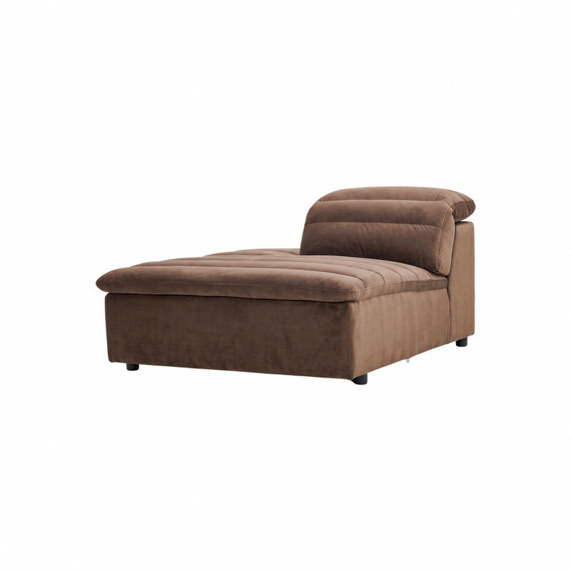 Rovella LH Chaise Modular Lounge Piece Chocolate Brown