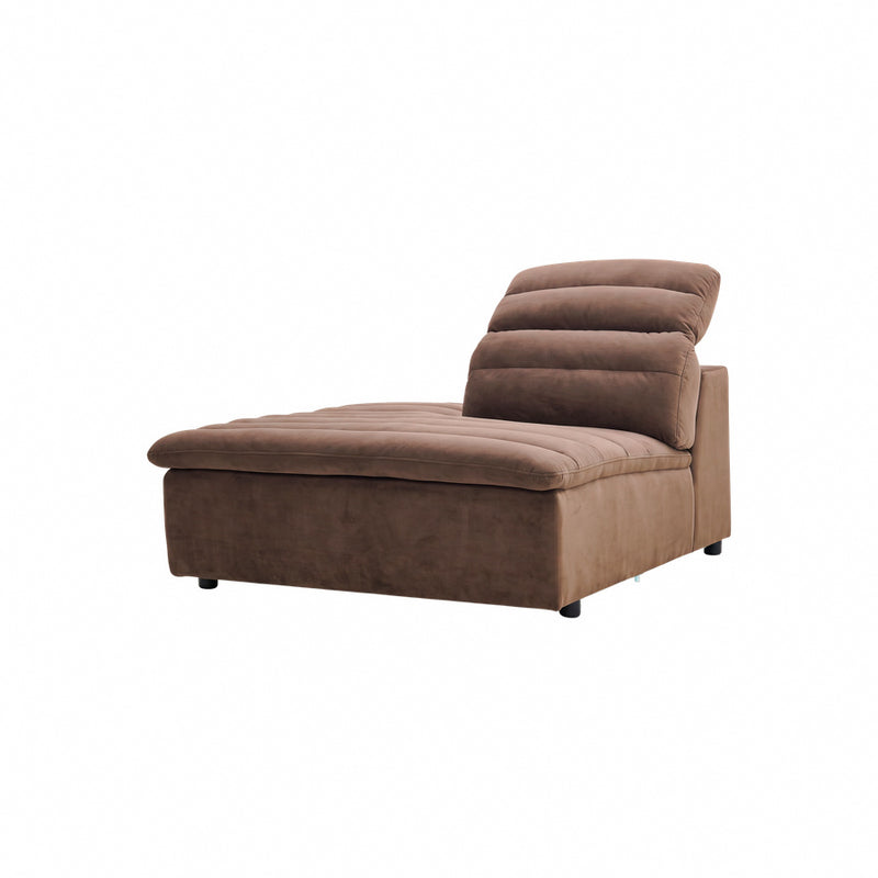 Rovella LH Chaise Modular Lounge Piece Chocolate Brown