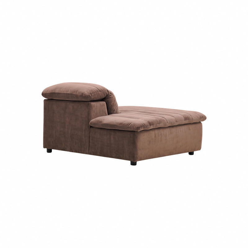 Rovella LH Chaise Modular Lounge Piece Chocolate Brown