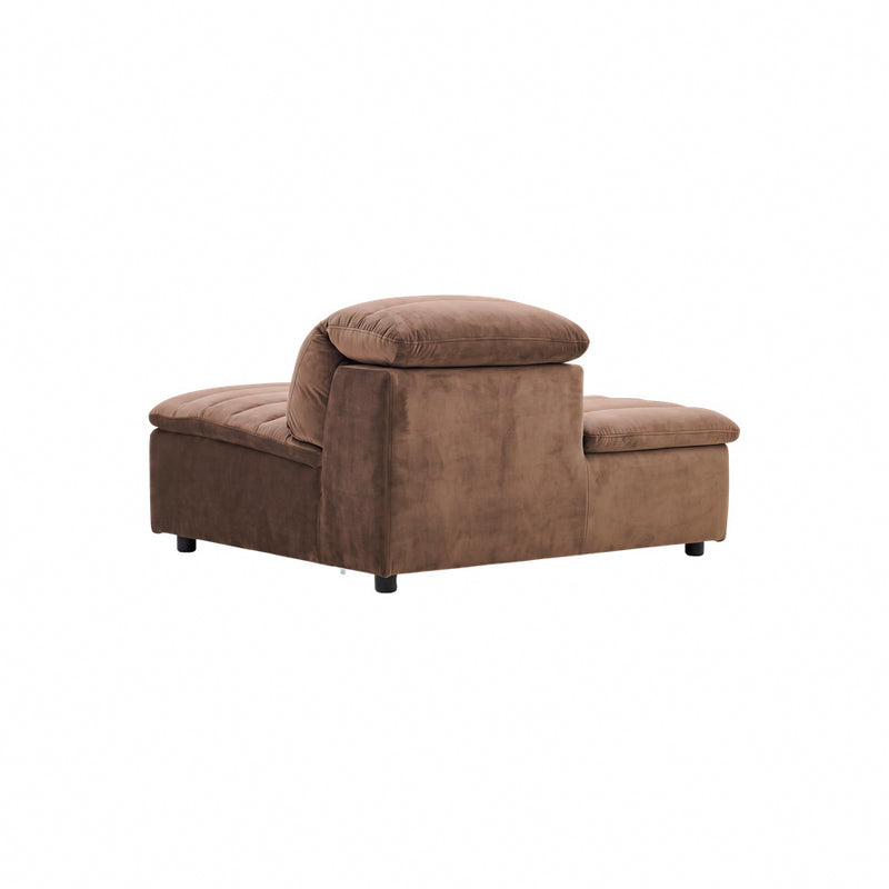 Rovella LH Chaise Modular Lounge Piece Chocolate Brown