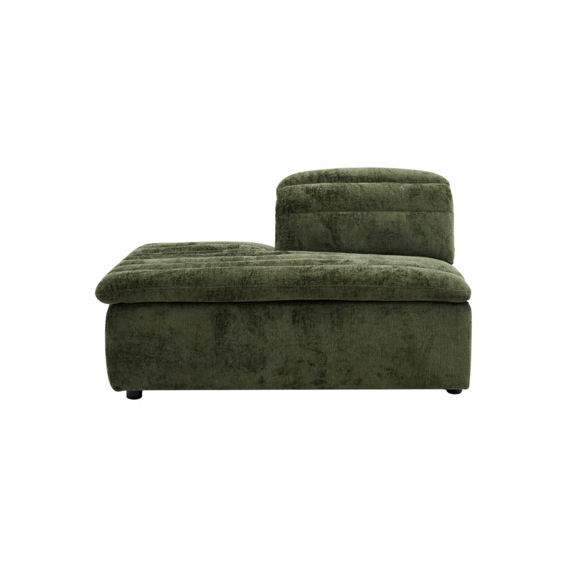 Rovella LH Chaise Modular Lounge Piece Moss Green