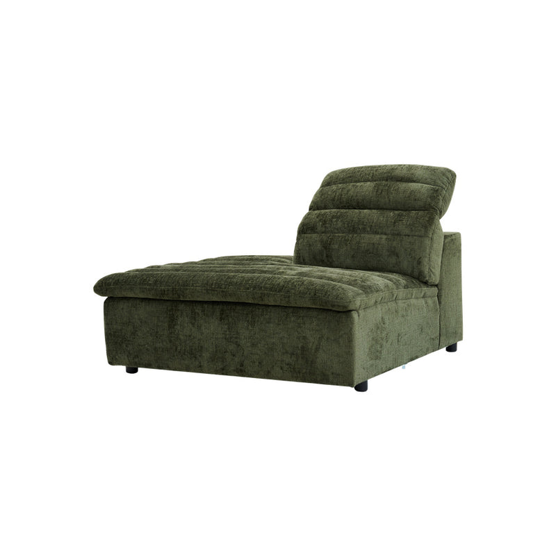 Rovella LH Chaise Modular Lounge Piece Moss Green