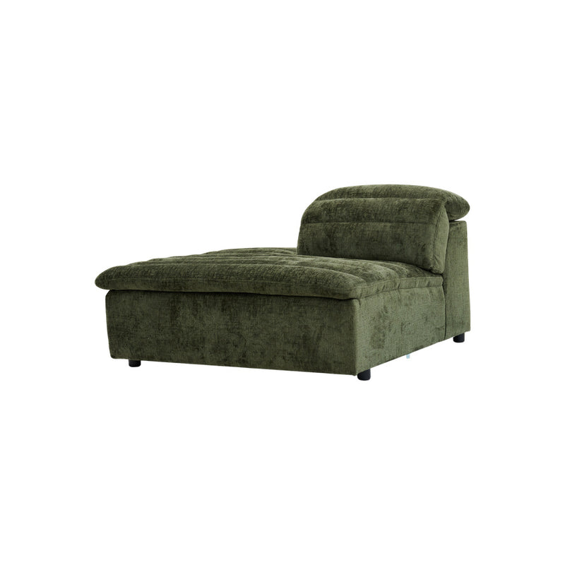 Rovella LH Chaise Modular Lounge Piece Moss Green
