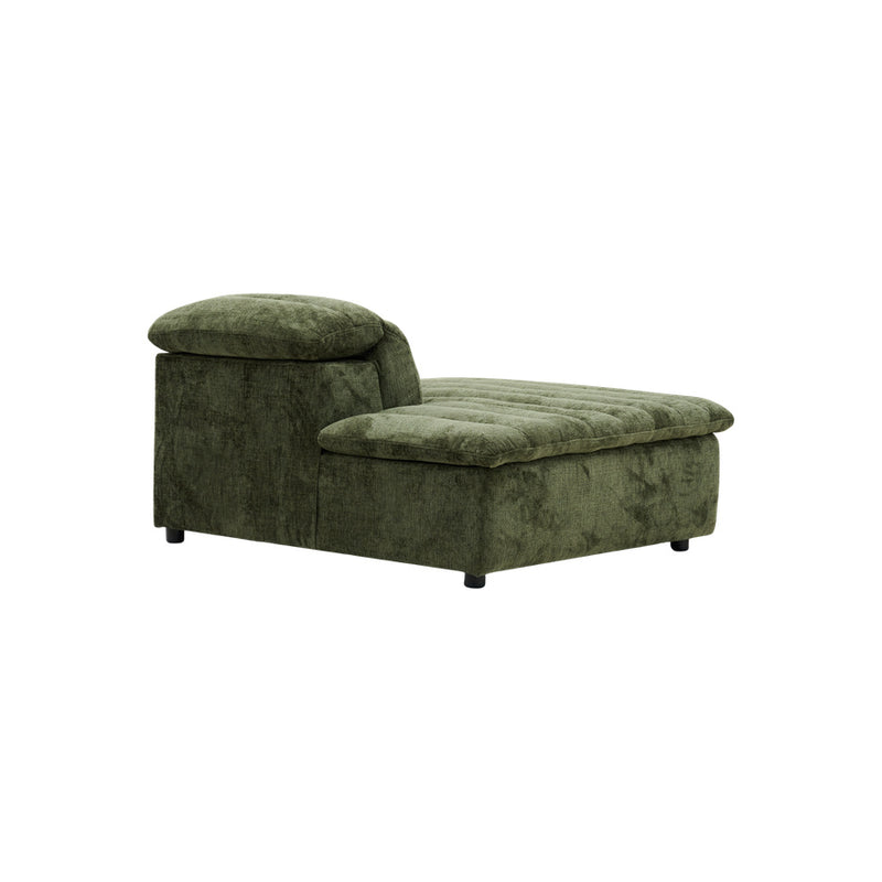 Rovella LH Chaise Modular Lounge Piece Moss Green
