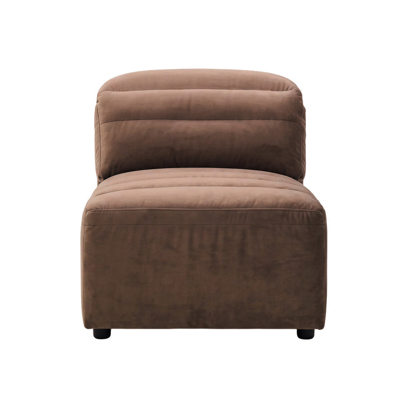 Rovella Armless Modular Lounge Piece Chocolate Brown