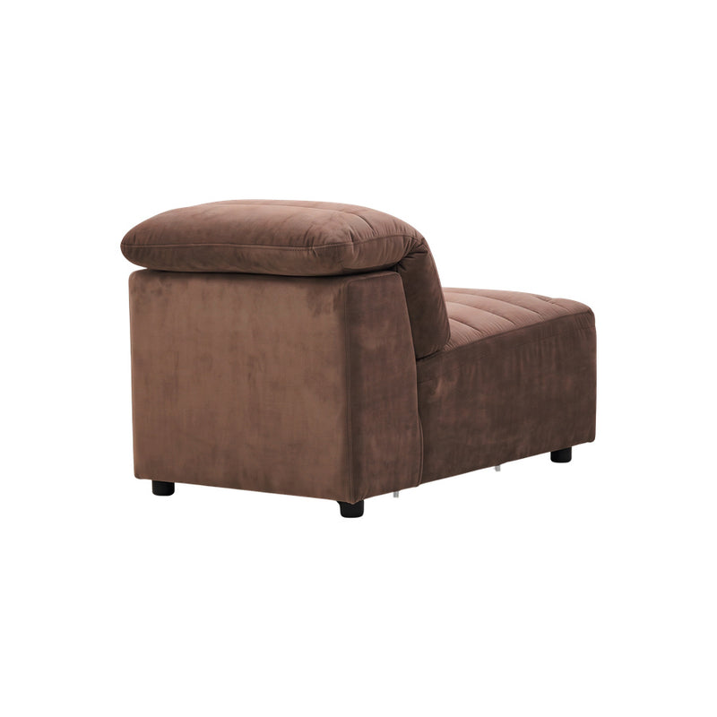 Rovella Armless Modular Lounge Piece Chocolate Brown