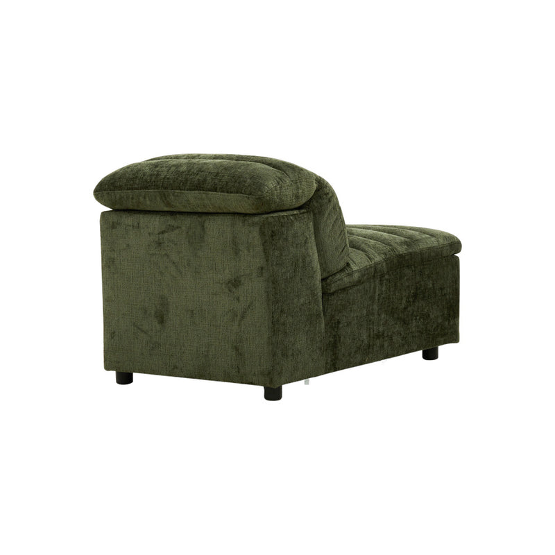 Rovella Armless Modular Lounge Piece Moss Green