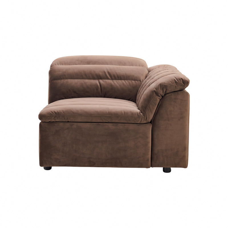 Rovella RH Arm Recliner Modular Piece Chocolate Brown