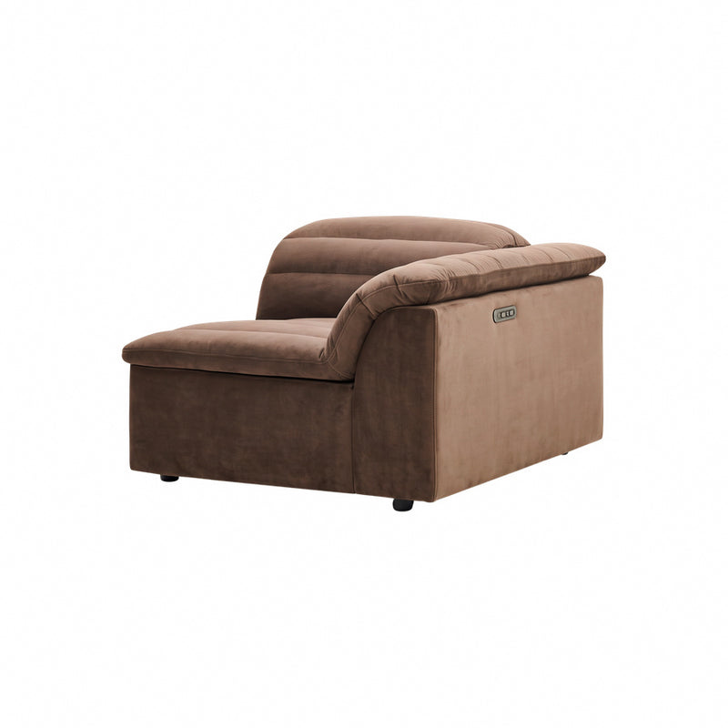 Rovella RH Arm Recliner Modular Piece Chocolate Brown