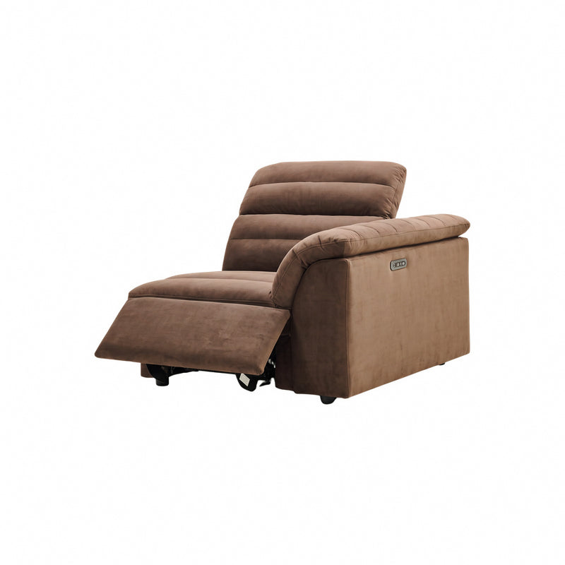 Rovella RH Arm Recliner Modular Piece Chocolate Brown