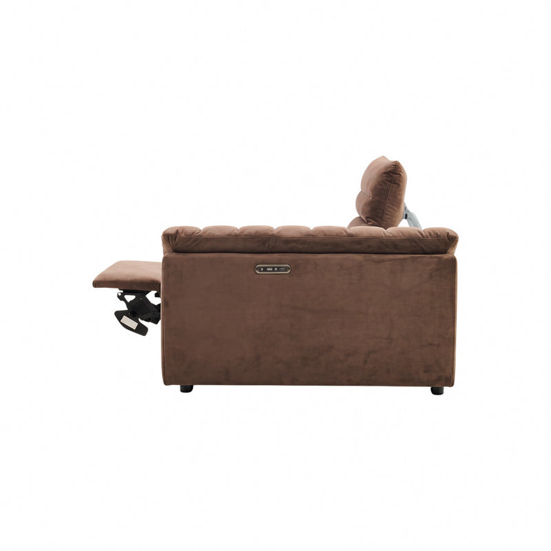 Rovella RH Arm Recliner Modular Piece Chocolate Brown