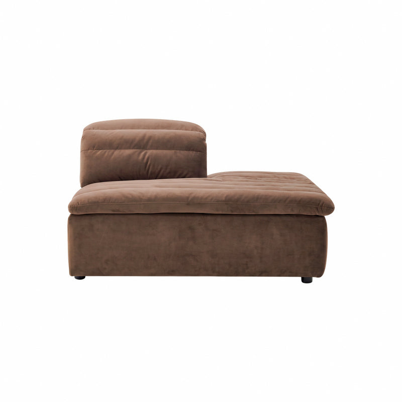 Rovella RH Chaise Lounge Modular Piece Chocolate Brown