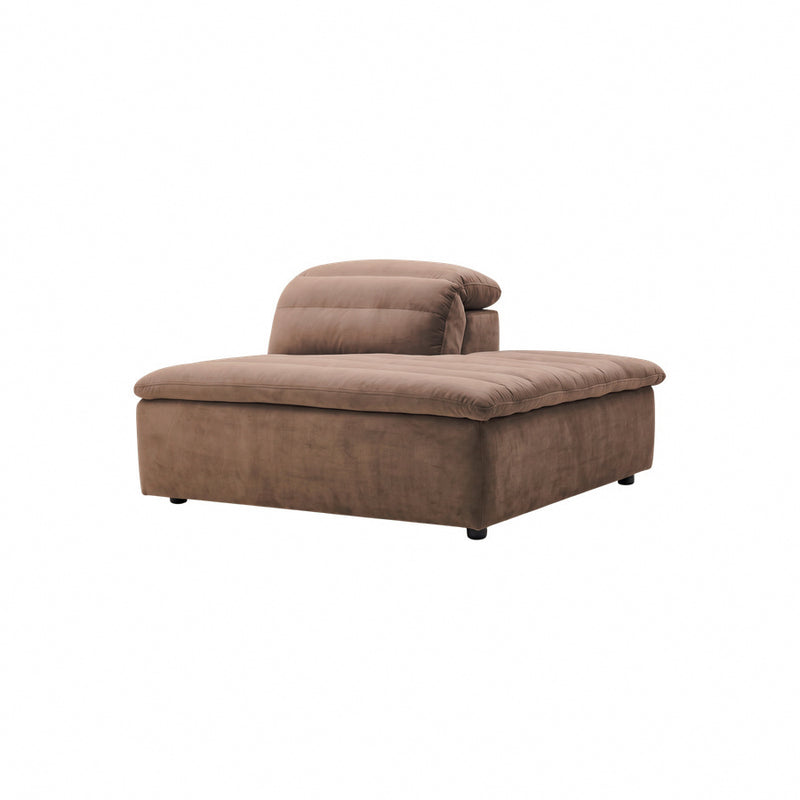 Rovella RH Chaise Lounge Modular Piece Chocolate Brown