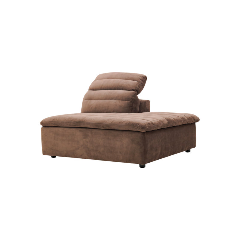 Rovella RH Chaise Lounge Modular Piece Chocolate Brown