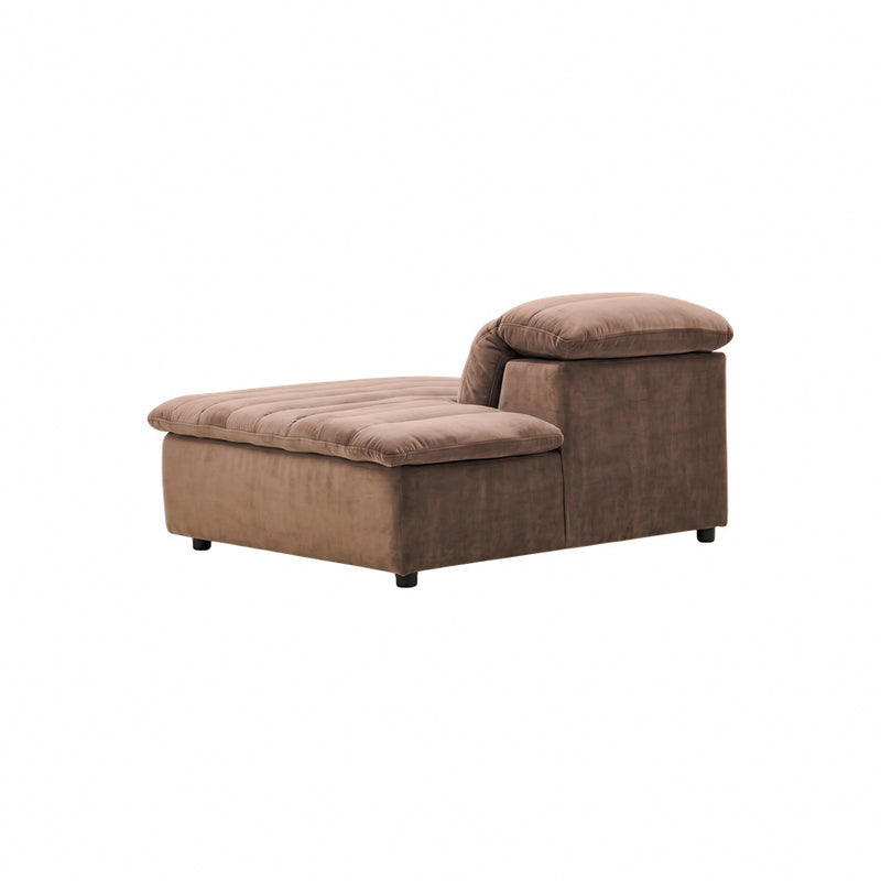 Rovella RH Chaise Lounge Modular Piece Chocolate Brown