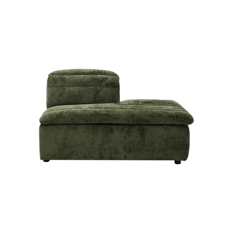 Rovella RH Chaise Modular Lounge Piece Moss Green