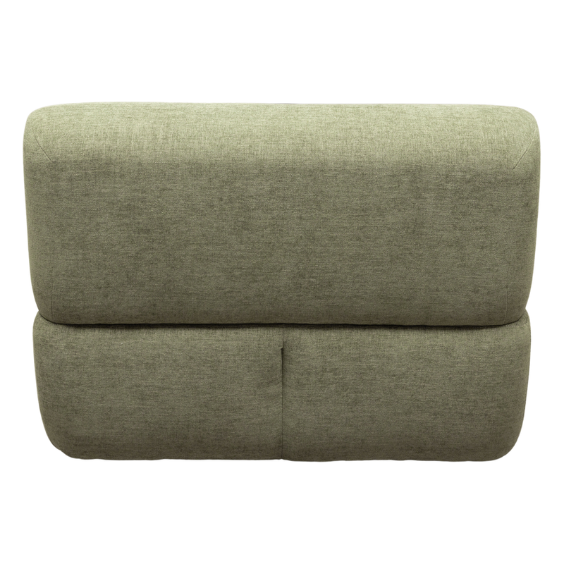 Santorini Armless 1 Seater Modular Piece Only Green Leaf Fabric