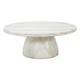 Bloc Round Outdoor Coffee Travertine Marble Table 1m