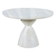 Bloc Round Outdoor Dining Table Travertine Marble 1m