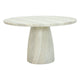 Bloc Round Outdoor Dining Table Travertine Marble 1.3m
