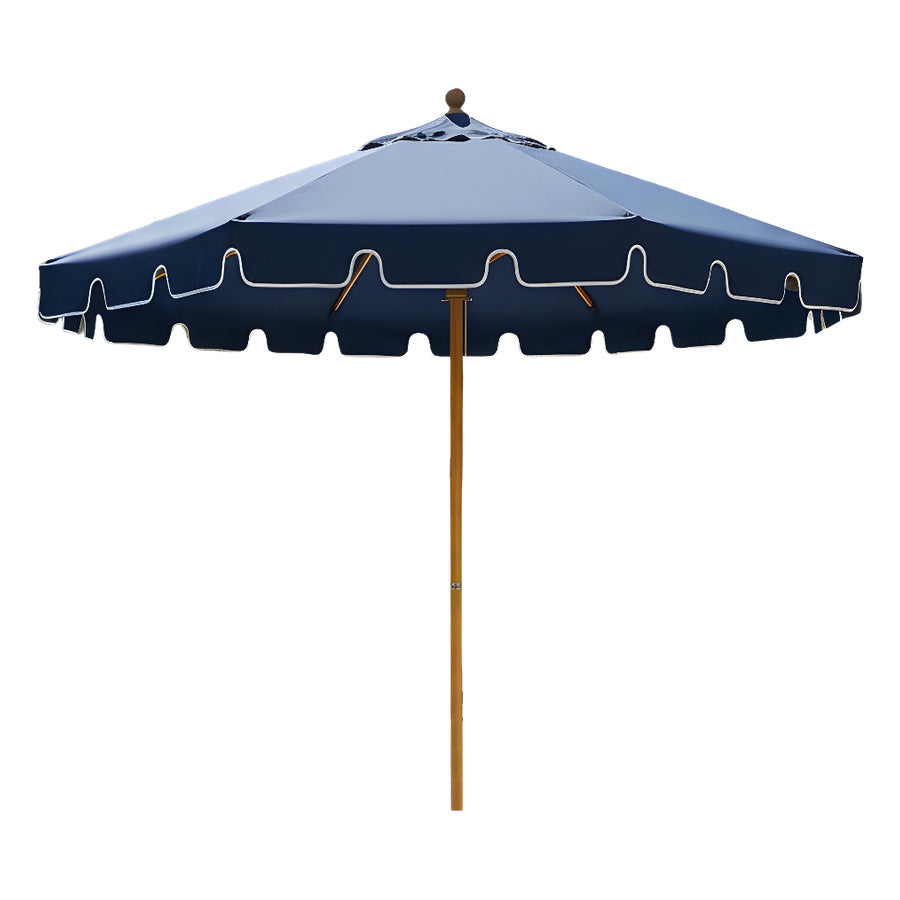 Seville Scalloped OutdoorUmbrella Navy