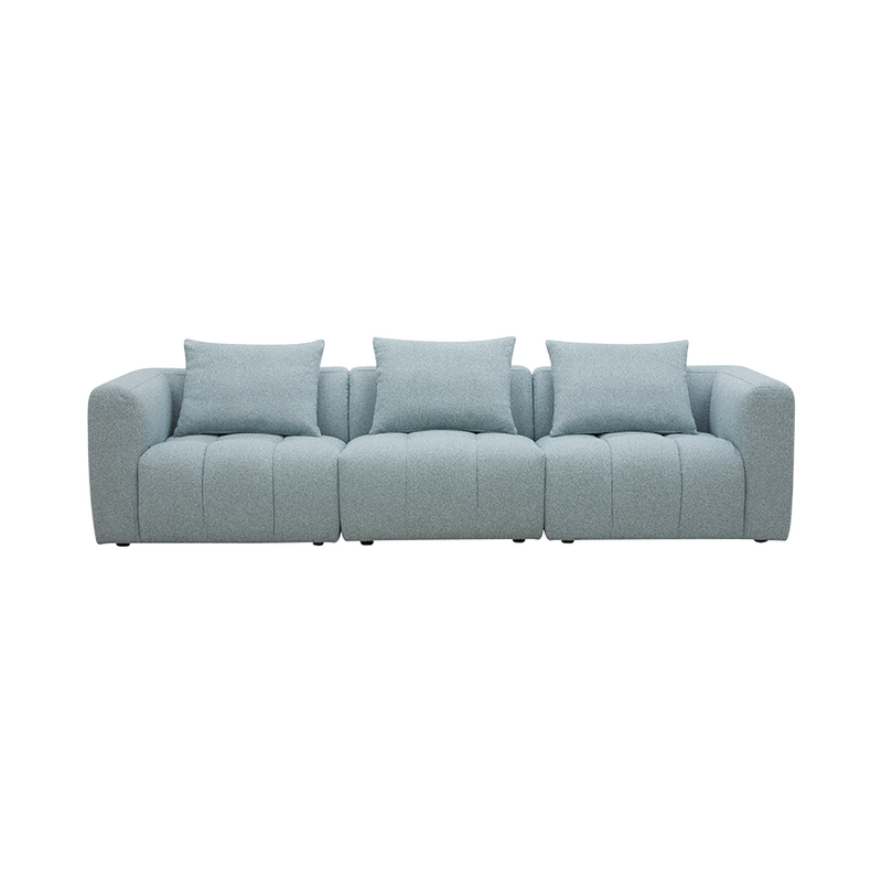 Palmview 3 Seat Modular Lounge Light Blue