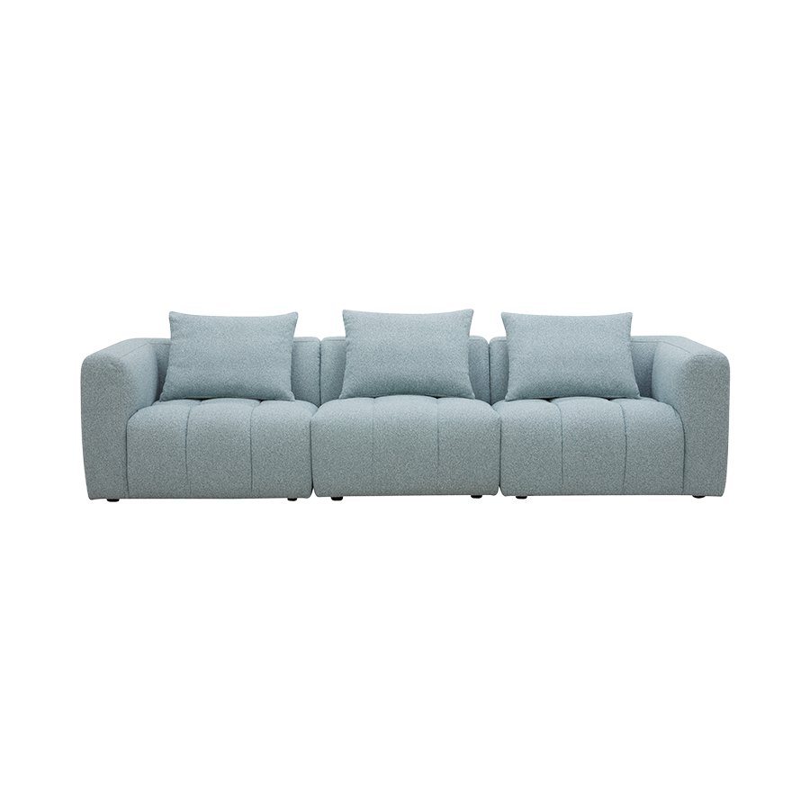 Palmview 3 Seat Modular Lounge Light Blue
