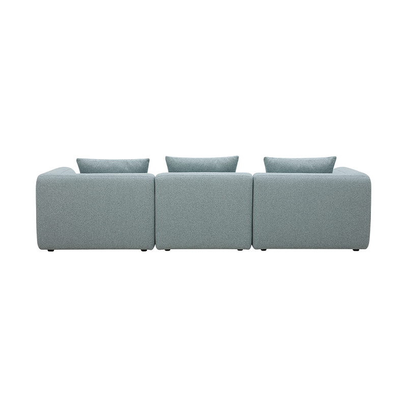 Palmview 3 Seat Modular Lounge Light Blue