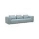 Palmview 3 Seat Modular Lounge Light Blue