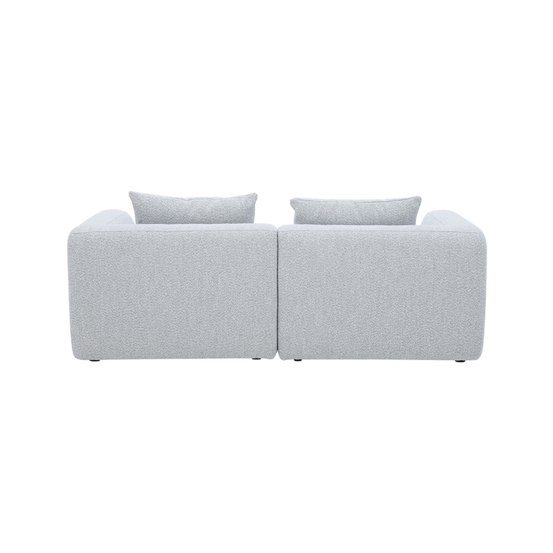 Palmview 2 Seater Modular Lounge Piece Light Grey Fabric
