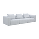 Palmview 3 Seater Modular Lounge Piece Light Grey Fabric