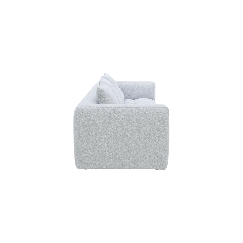 Palmview 3 Seater Modular Lounge Piece Light Grey Fabric