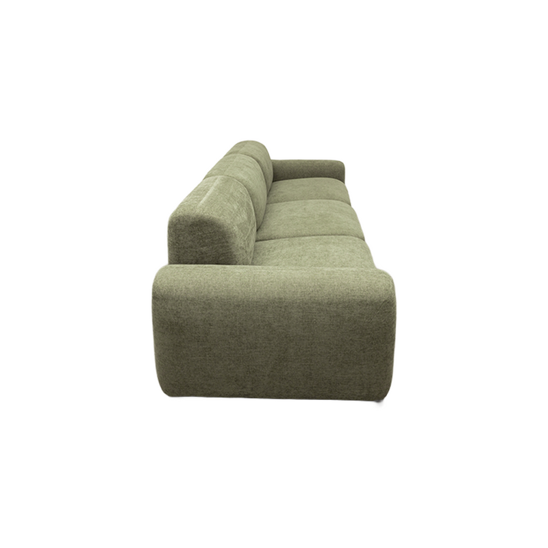 Santorini 3 Seater Green Leaf Fabric Modular Lounge